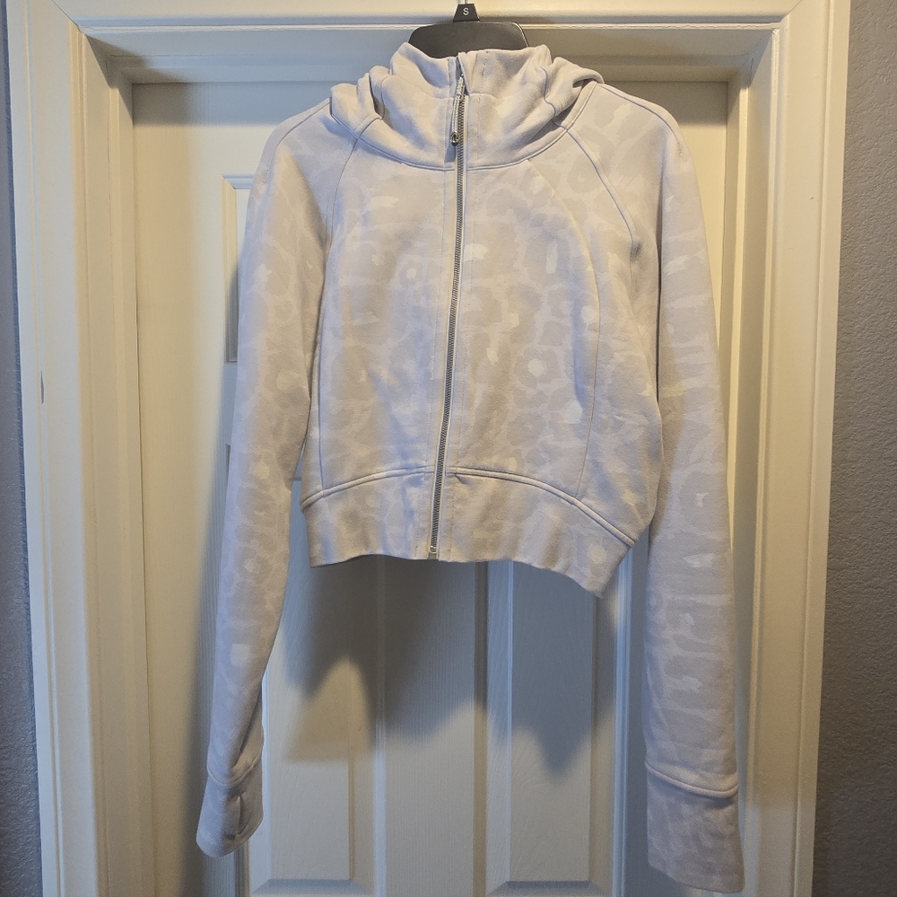 lululemon athletica Light Gray Cropped Zip Hoodie